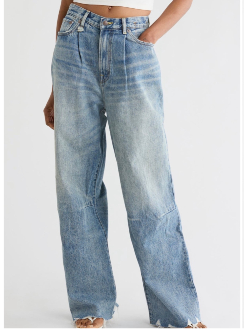 NWT R13 Women’s Wayne Articulated Knee Chris Lena Blue Jeans SZ 27
